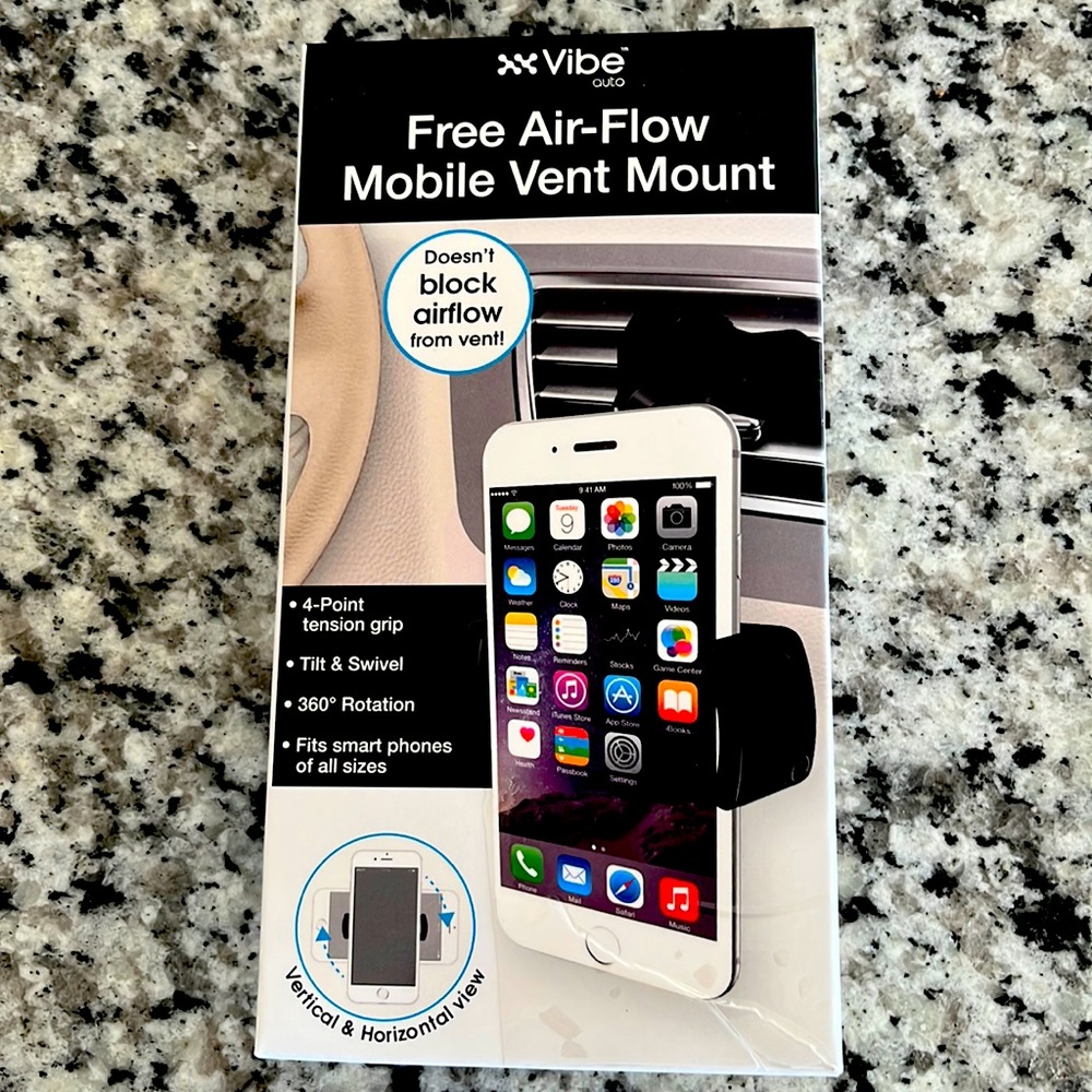 Mobile vent mount, with free airflow